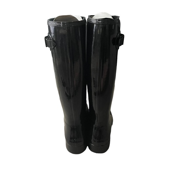 NEW Hunter Original Tour Gloss Tall Rain Boots Black Size 10 - Picture 6 of 8